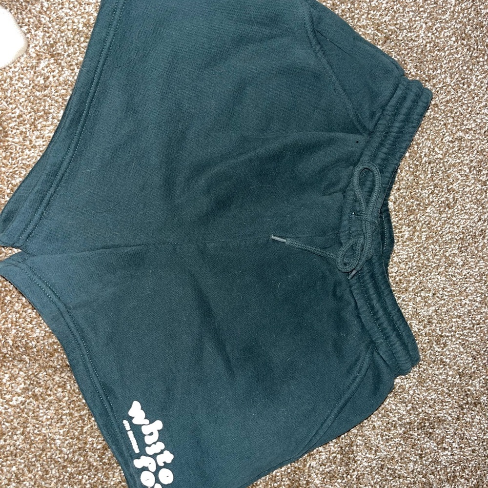 White Fox Black Shorts